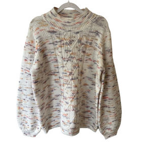 Ricki's Cream Cowl Neck Sweater Cozy Knit